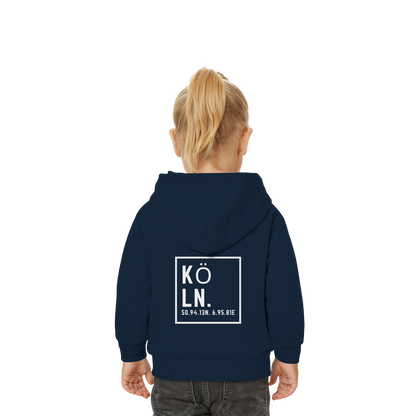 Köln Koordinaten (großer Druck auf dem Rücken) - Baby Organic Hoodie