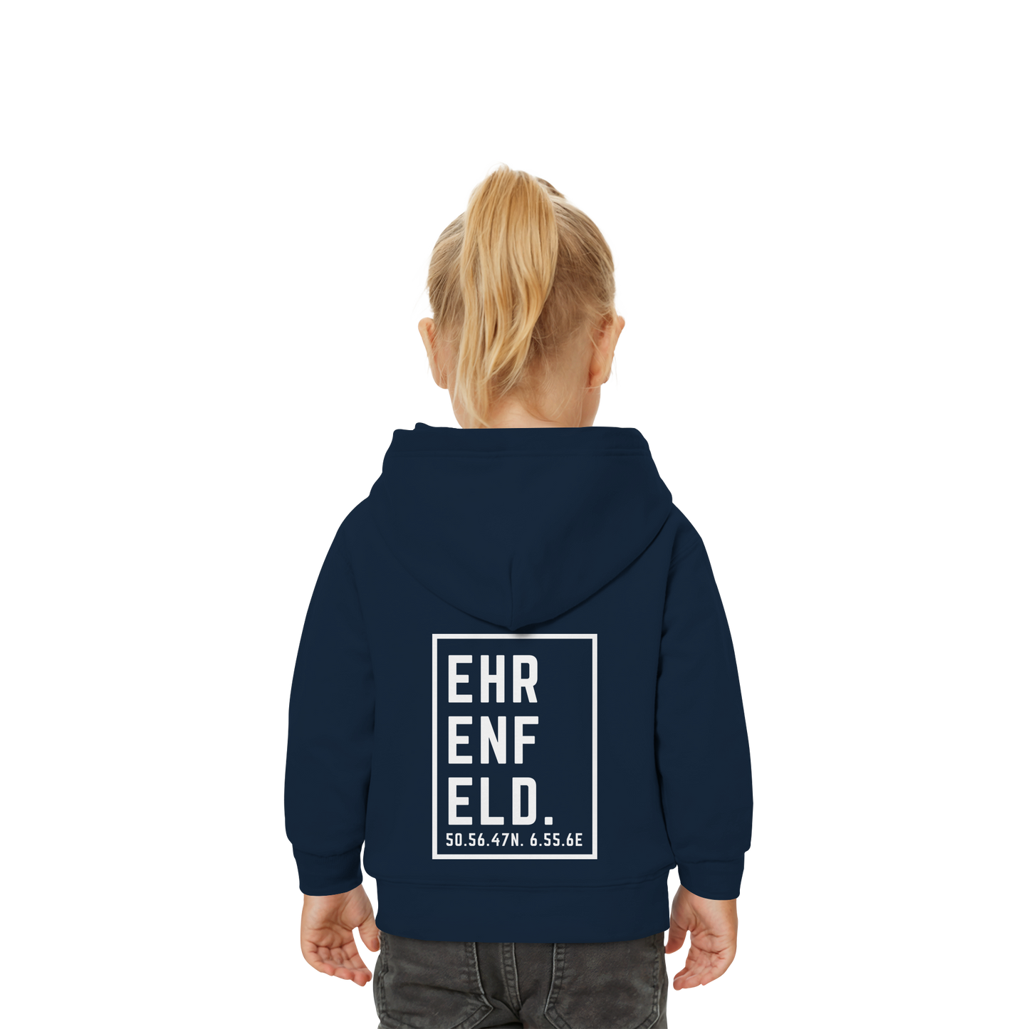 Ehrenfeld Koordinaten (großer Druck auf dem Rücken) - Baby Organic Hoodie