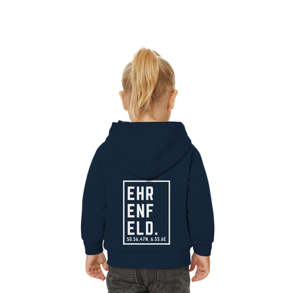 Ehrenfeld Koordinaten (großer Druck auf dem Rücken) - Baby Organic Hoodie