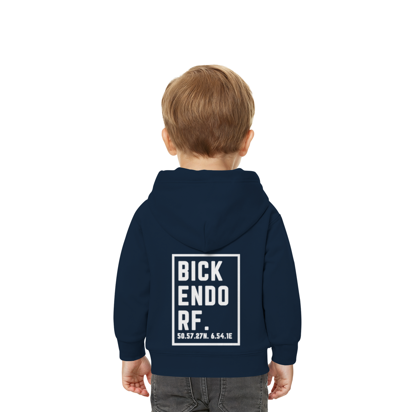 Bickendorf Koordinaten (großer Druck auf dem Rücken) - Baby Organic Hoodie