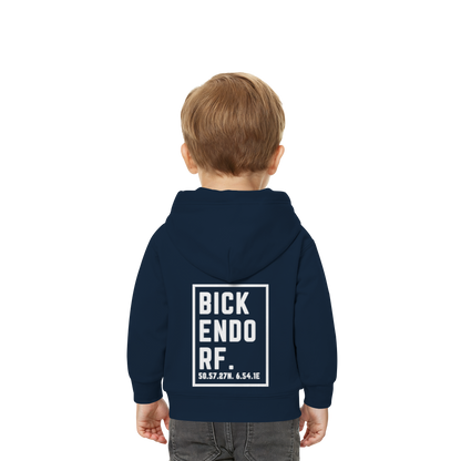Bickendorf Koordinaten (großer Druck auf dem Rücken) - Baby Organic Hoodie