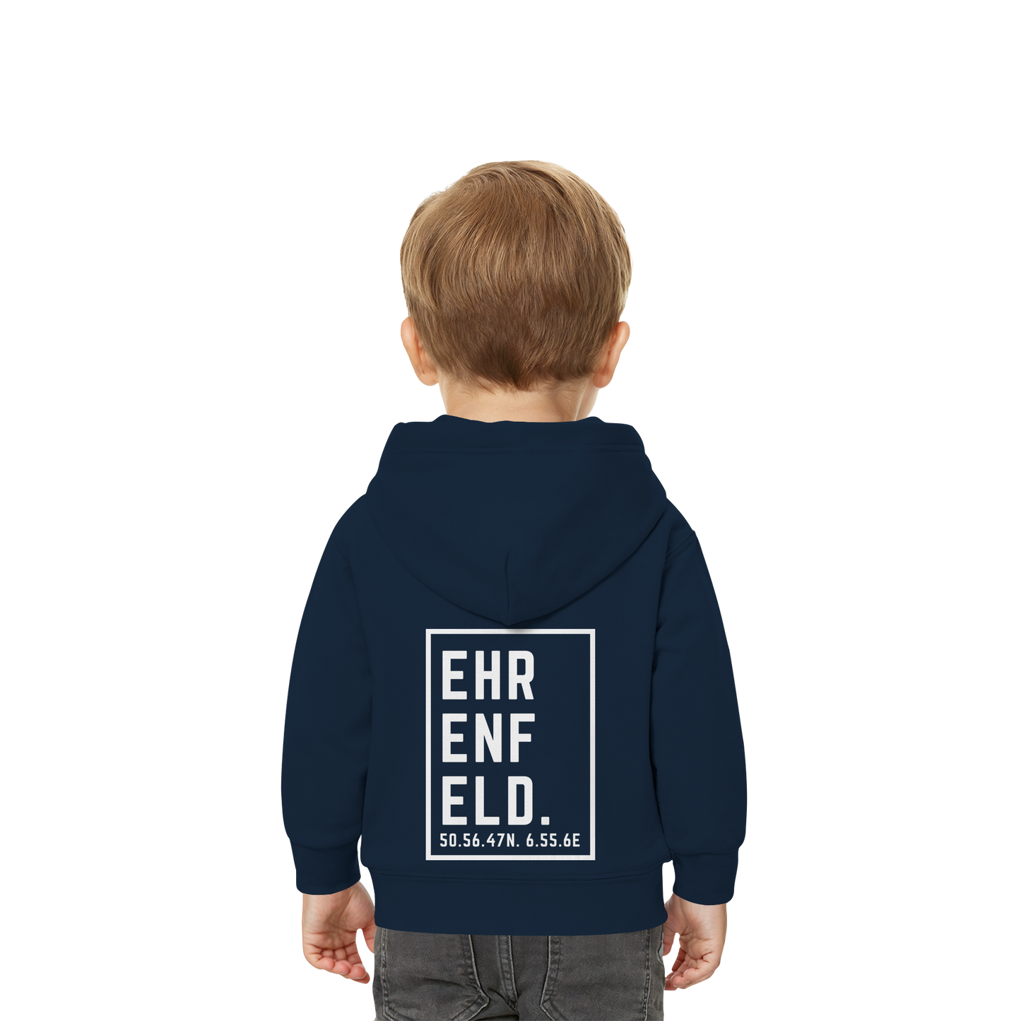 Ehrenfeld Koordinaten (großer Druck auf dem Rücken) - Baby Organic Hoodie