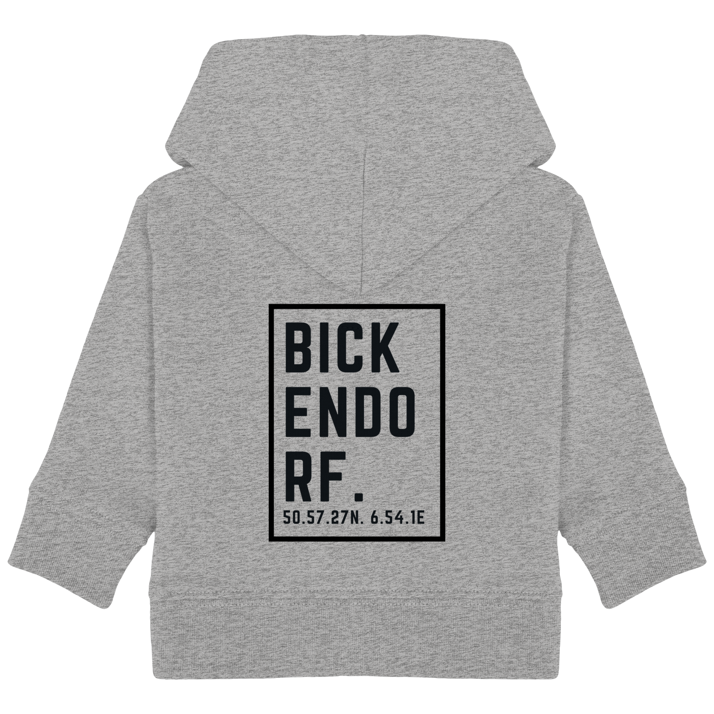 Bickendorf Koordinaten (großer Druck auf dem Rücken) - Baby Organic Hoodie