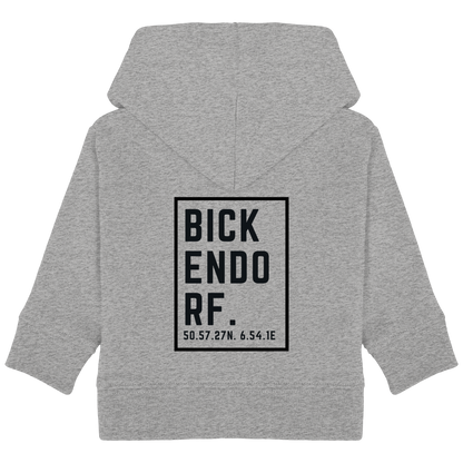Bickendorf Koordinaten (großer Druck auf dem Rücken) - Baby Organic Hoodie