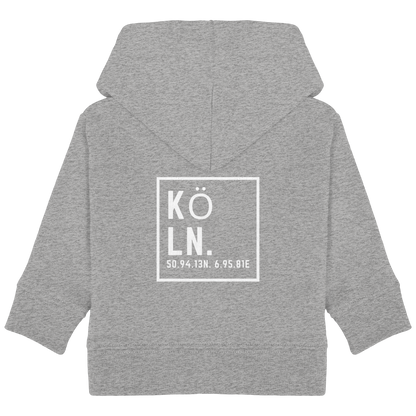 Köln Koordinaten (großer Druck auf dem Rücken) - Baby Organic Hoodie