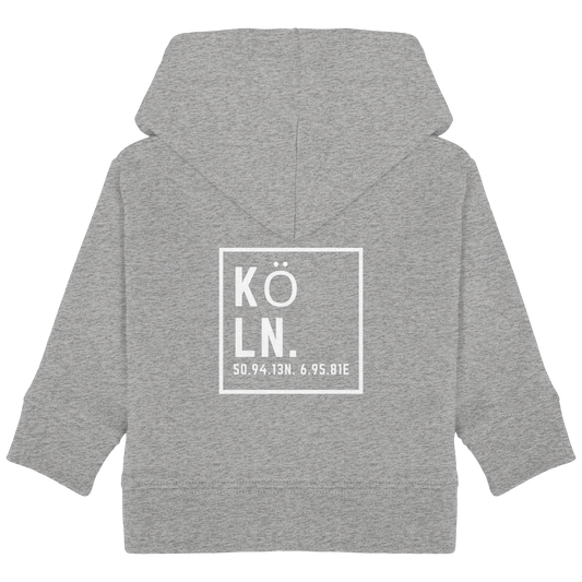 Köln Koordinaten (großer Druck auf dem Rücken) - Baby Organic Hoodie
