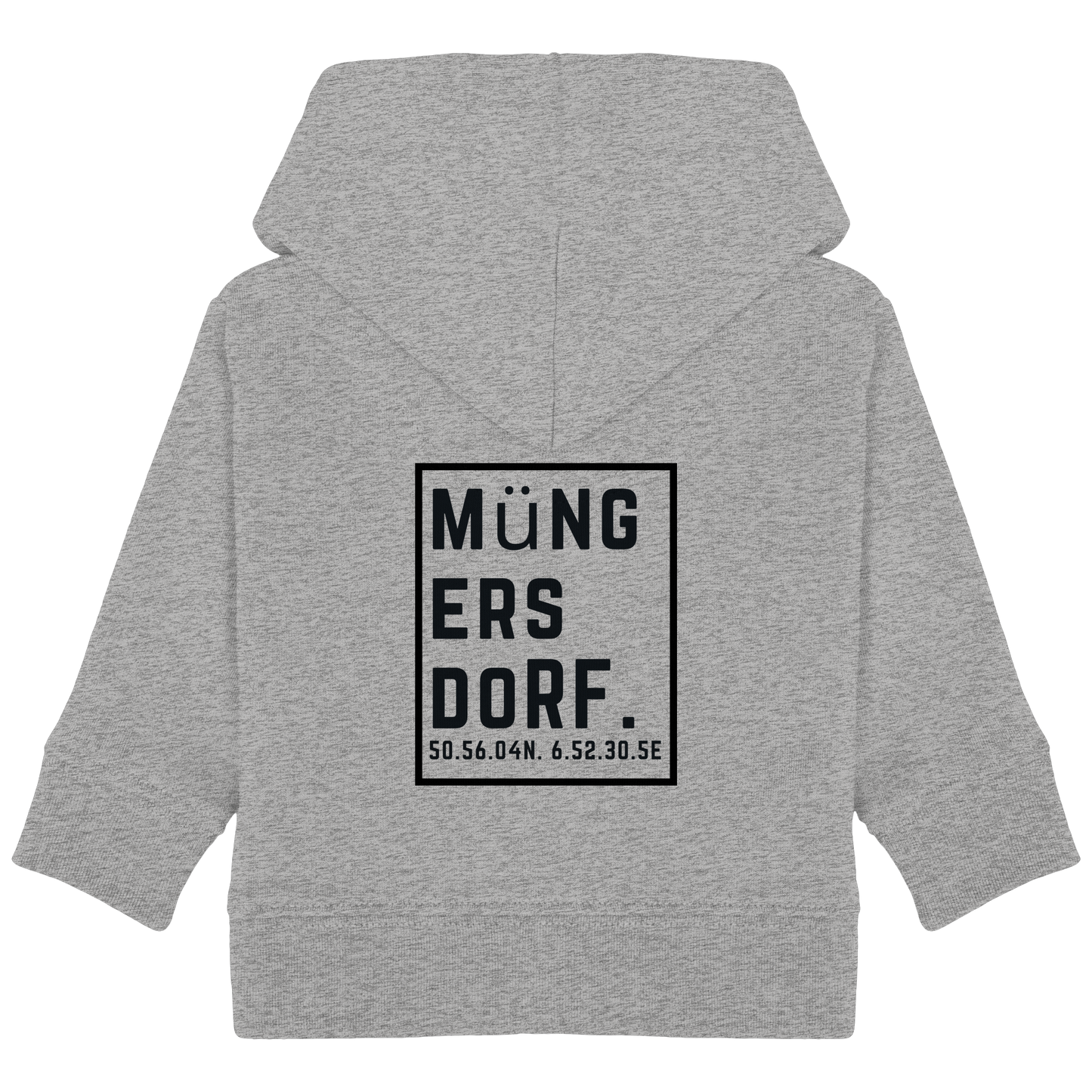 Müngersdorf Koordinaten (großer Druck auf dem Rücken) - Baby Organic Hoodie