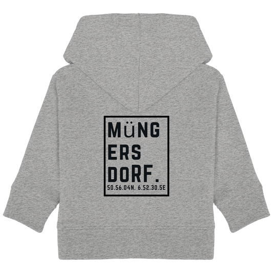 Müngersdorf Koordinaten (großer Druck auf dem Rücken) - Baby Organic Hoodie