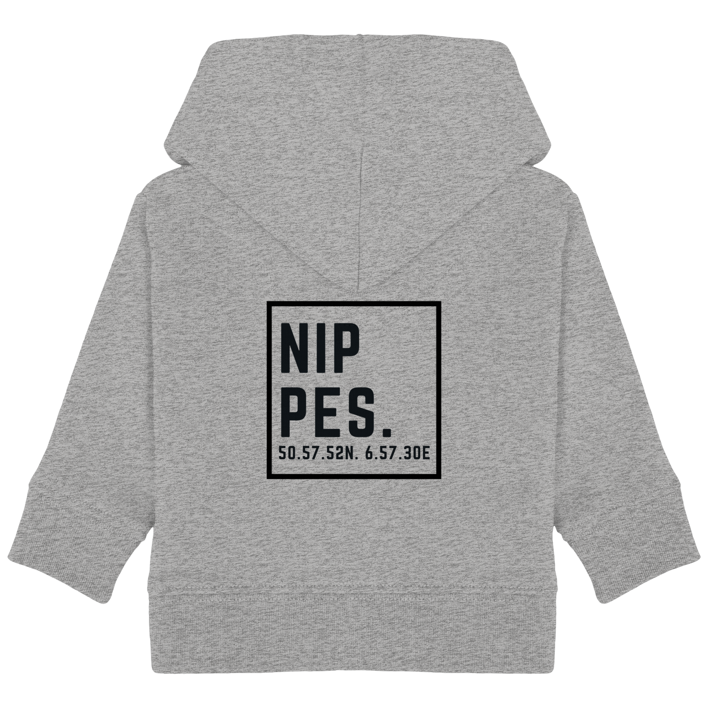 Nippes Koordinaten (großer Druck auf dem Rücken) - Baby Organic Hoodie