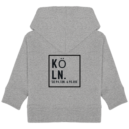 Köln Koordinaten (großer Druck auf dem Rücken) - Baby Organic Hoodie