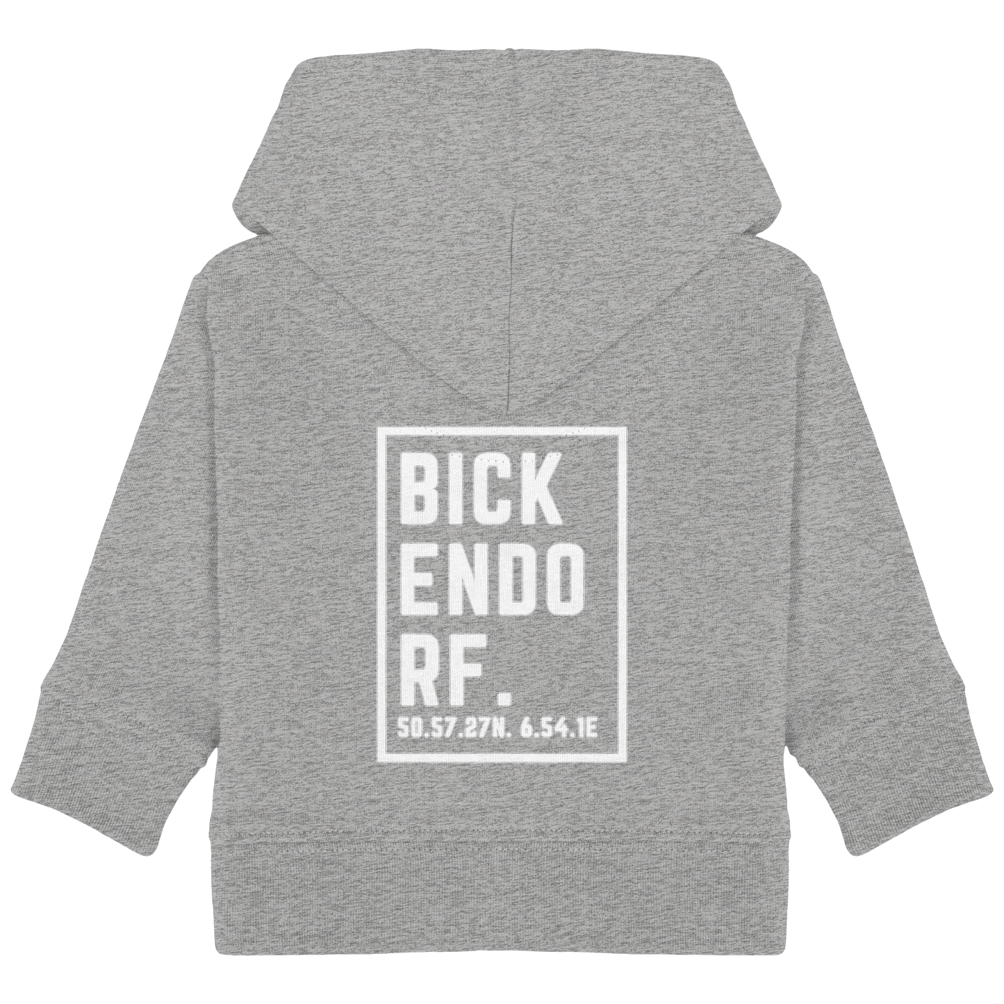 Bickendorf Koordinaten (großer Druck auf dem Rücken) - Baby Organic Hoodie