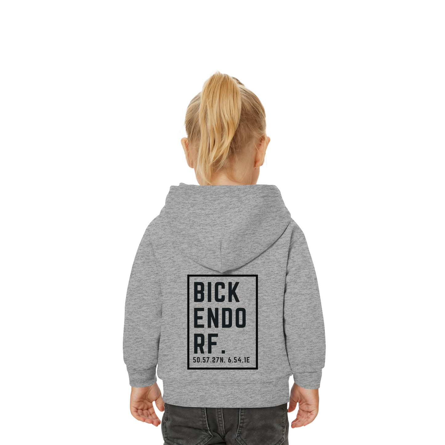 Bickendorf Koordinaten (großer Druck auf dem Rücken) - Baby Organic Hoodie