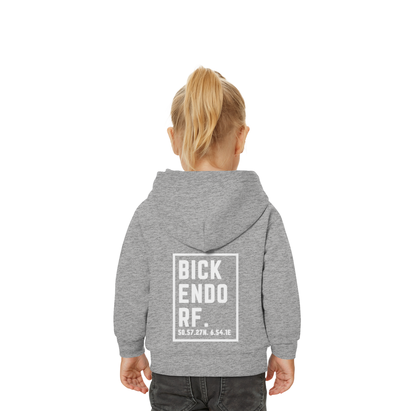 Bickendorf Koordinaten (großer Druck auf dem Rücken) - Baby Organic Hoodie