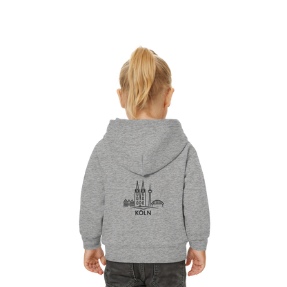 Köln Skyline (großer Druck auf dem Rücken) - Baby Organic Hoodie