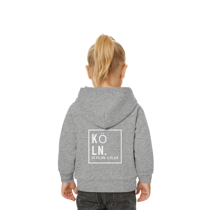 Köln Koordinaten (großer Druck auf dem Rücken) - Baby Organic Hoodie
