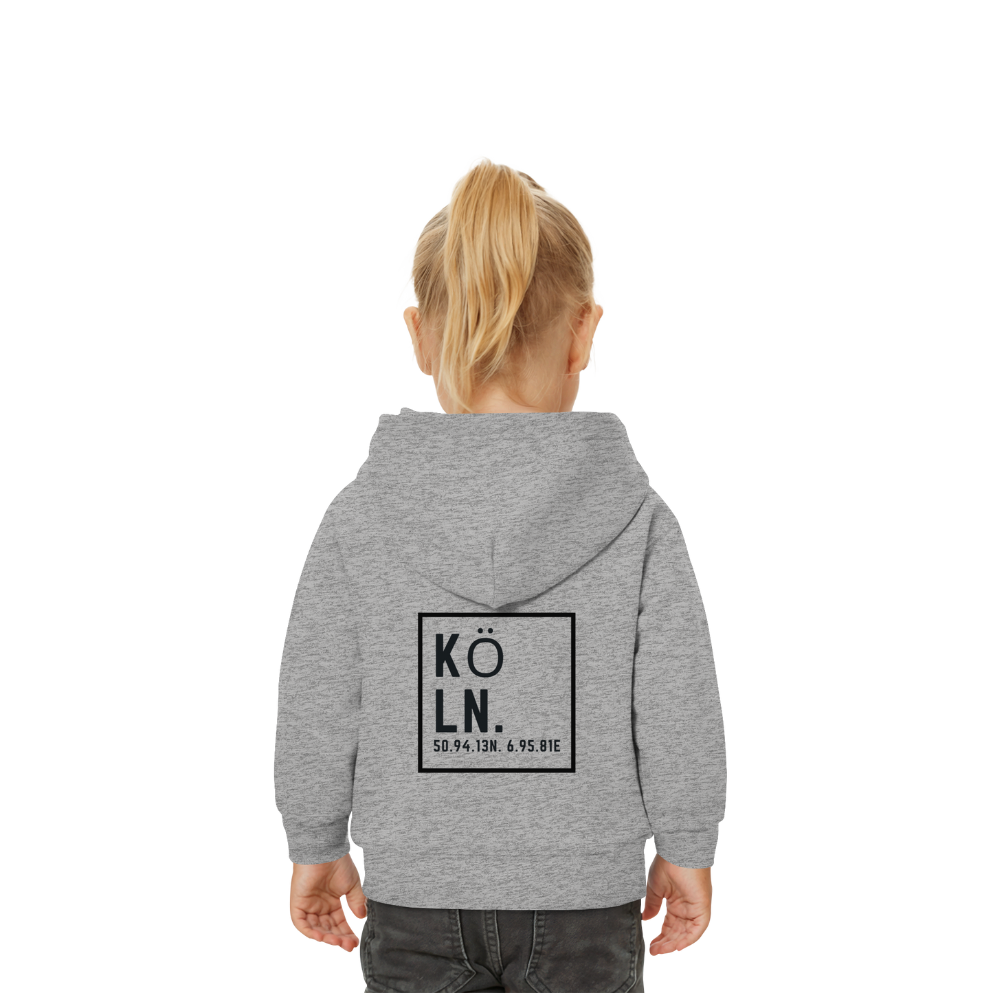 Köln Koordinaten (großer Druck auf dem Rücken) - Baby Organic Hoodie