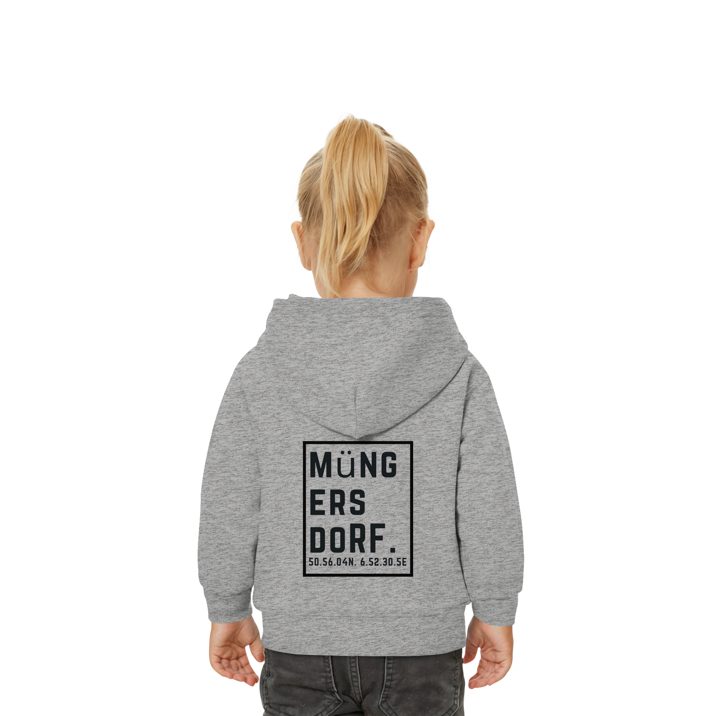 Müngersdorf Koordinaten (großer Druck auf dem Rücken) - Baby Organic Hoodie