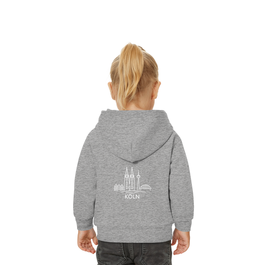 Köln Skyline (großer Druck auf dem Rücken) - Baby Organic Hoodie