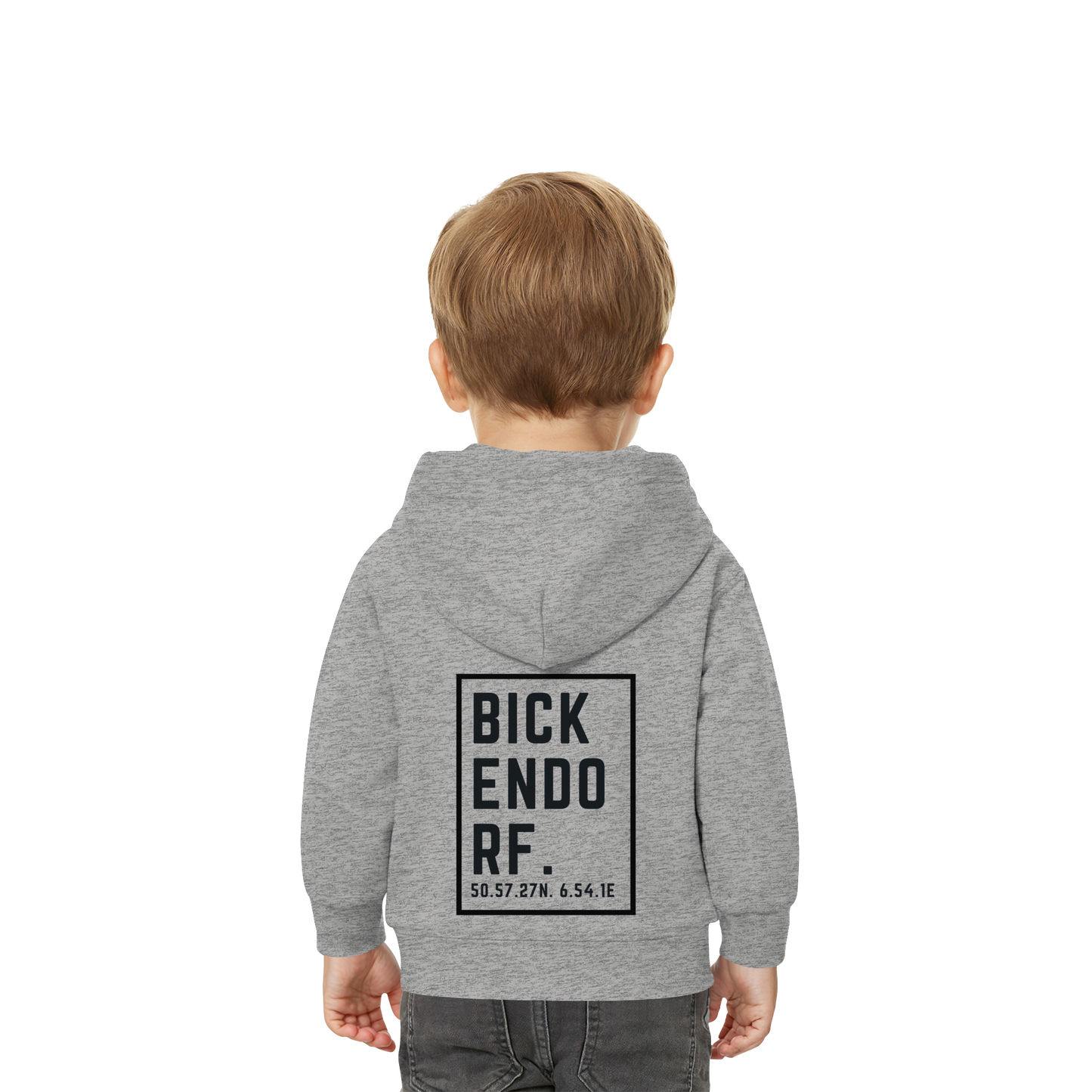 Bickendorf Koordinaten (großer Druck auf dem Rücken) - Baby Organic Hoodie