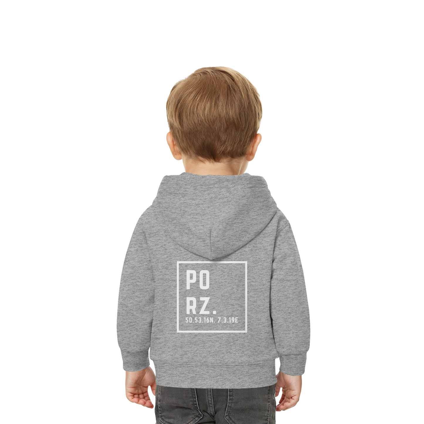 Porz Koordinaten (großer Druck Rücken) - Baby Organic Hoodie