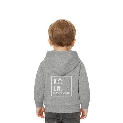 Köln Koordinaten (großer Druck auf dem Rücken) - Baby Organic Hoodie