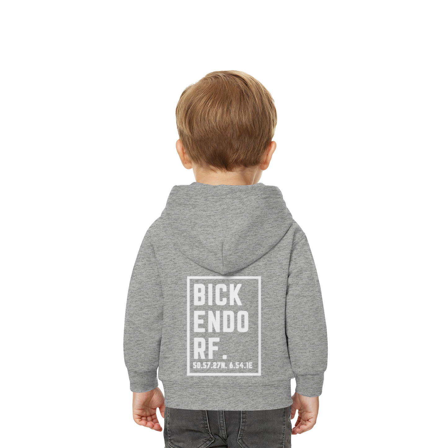 Bickendorf Koordinaten (großer Druck auf dem Rücken) - Baby Organic Hoodie