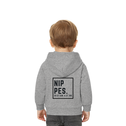Nippes Koordinaten (großer Druck auf dem Rücken) - Baby Organic Hoodie