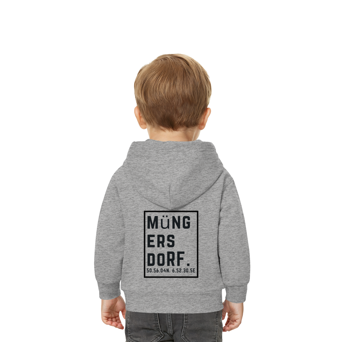 Müngersdorf Koordinaten (großer Druck auf dem Rücken) - Baby Organic Hoodie