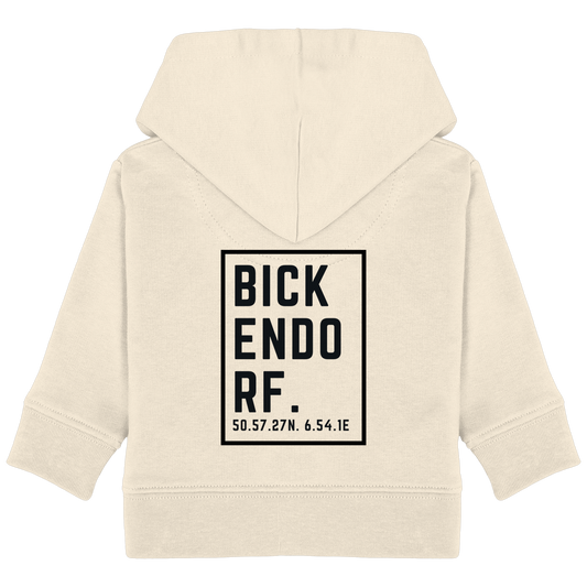 Bickendorf Koordinaten (großer Druck auf dem Rücken) - Baby Organic Hoodie