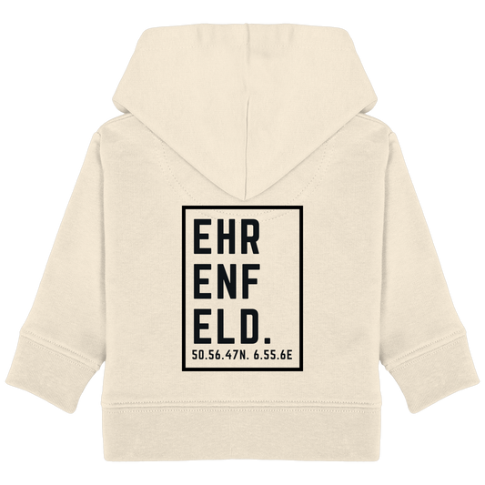 Ehrenfeld Koordinaten (großer Druck auf dem Rücken) - Baby Organic Hoodie