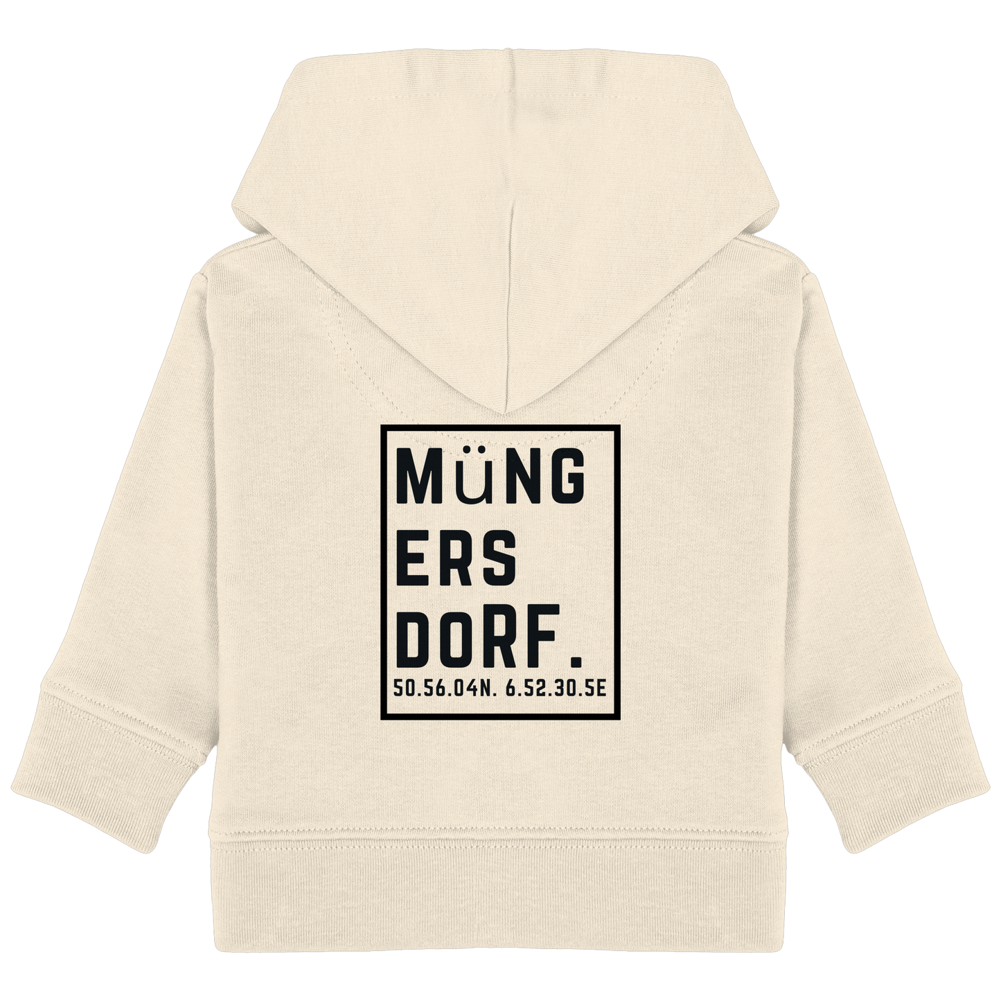 Müngersdorf Koordinaten (großer Druck auf dem Rücken) - Baby Organic Hoodie