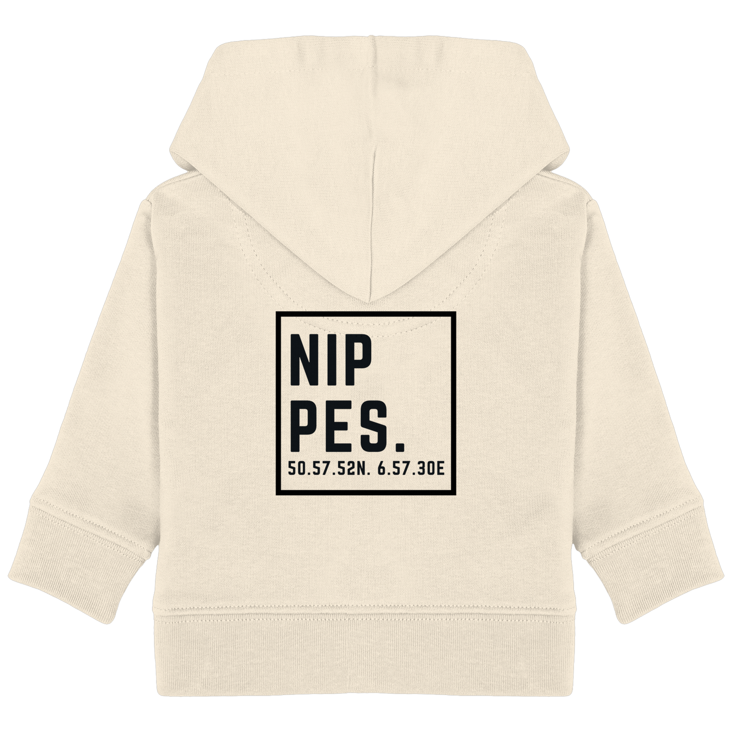 Nippes Koordinaten (großer Druck auf dem Rücken) - Baby Organic Hoodie