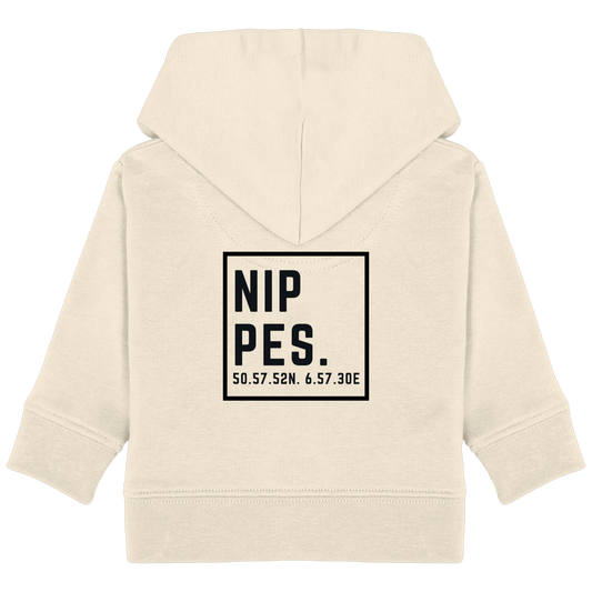 Nippes Koordinaten (großer Druck auf dem Rücken) - Baby Organic Hoodie