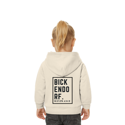Bickendorf Koordinaten (großer Druck auf dem Rücken) - Baby Organic Hoodie