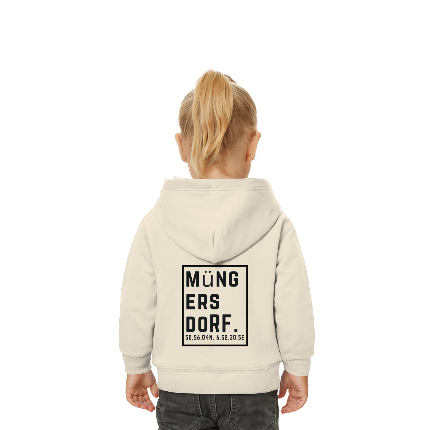 Müngersdorf Koordinaten (großer Druck auf dem Rücken) - Baby Organic Hoodie