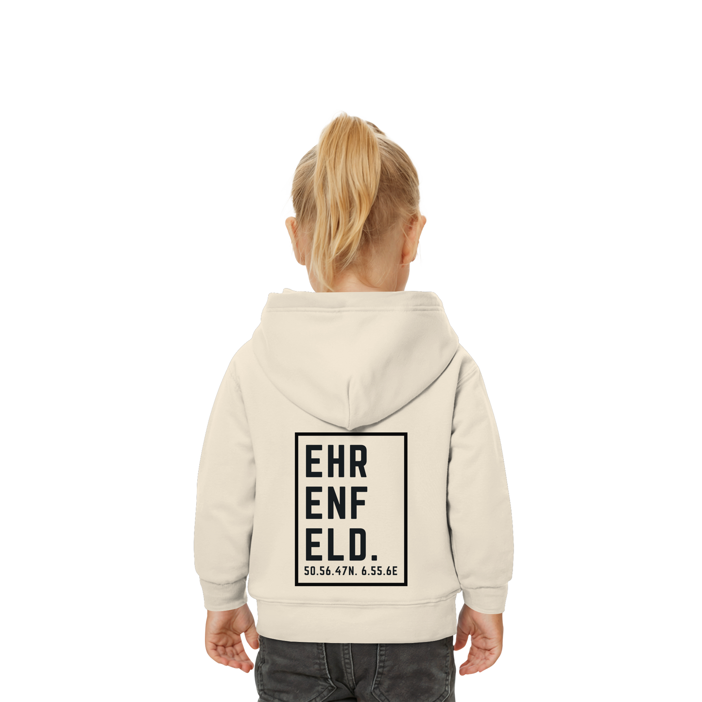 Ehrenfeld Koordinaten (großer Druck auf dem Rücken) - Baby Organic Hoodie
