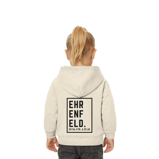Ehrenfeld Koordinaten (großer Druck auf dem Rücken) - Baby Organic Hoodie