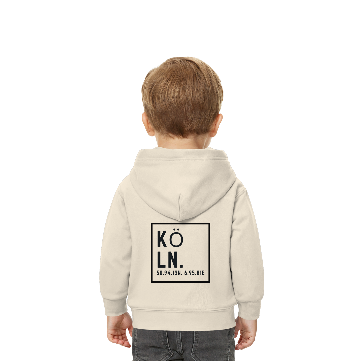 Köln Koordinaten (großer Druck auf dem Rücken) - Baby Organic Hoodie