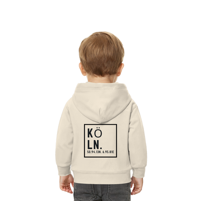 Köln Koordinaten (großer Druck auf dem Rücken) - Baby Organic Hoodie