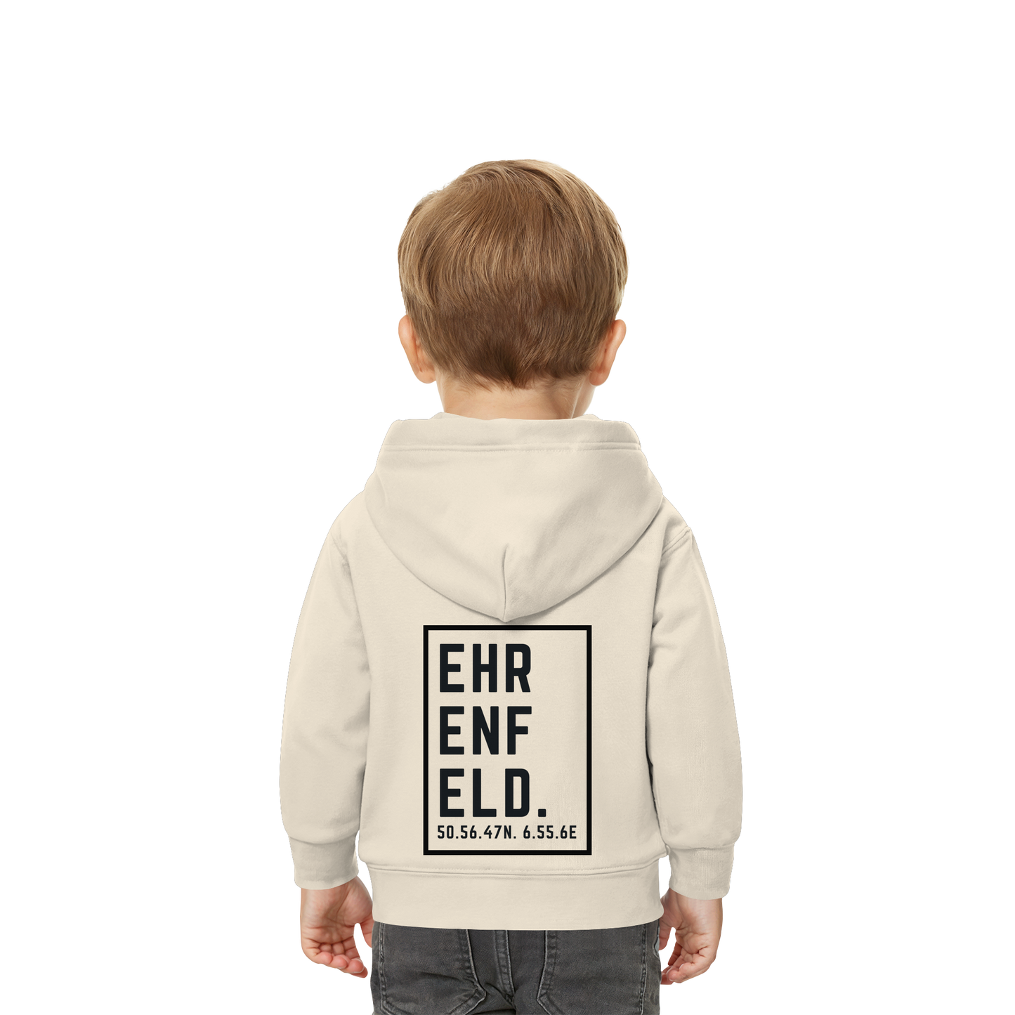 Ehrenfeld Koordinaten (großer Druck auf dem Rücken) - Baby Organic Hoodie