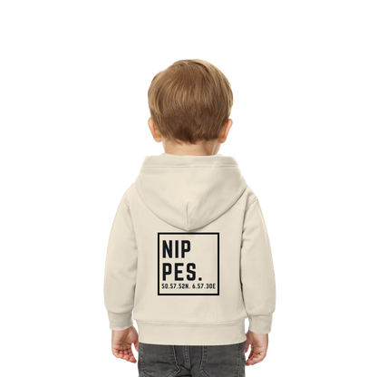 Nippes Koordinaten (großer Druck auf dem Rücken) - Baby Organic Hoodie