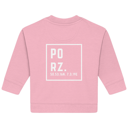 Porz Koordinaten (großer Druck Rücken) - Baby Organic Sweatshirt