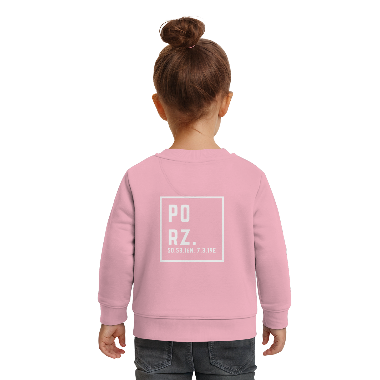 Porz Koordinaten (großer Druck Rücken) - Baby Organic Sweatshirt