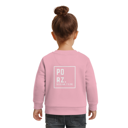 Porz Koordinaten (großer Druck Rücken) - Baby Organic Sweatshirt