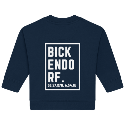 Bickendorf Koordinaten (großer Druck auf dem Rücken) - Baby Organic Sweatshirt