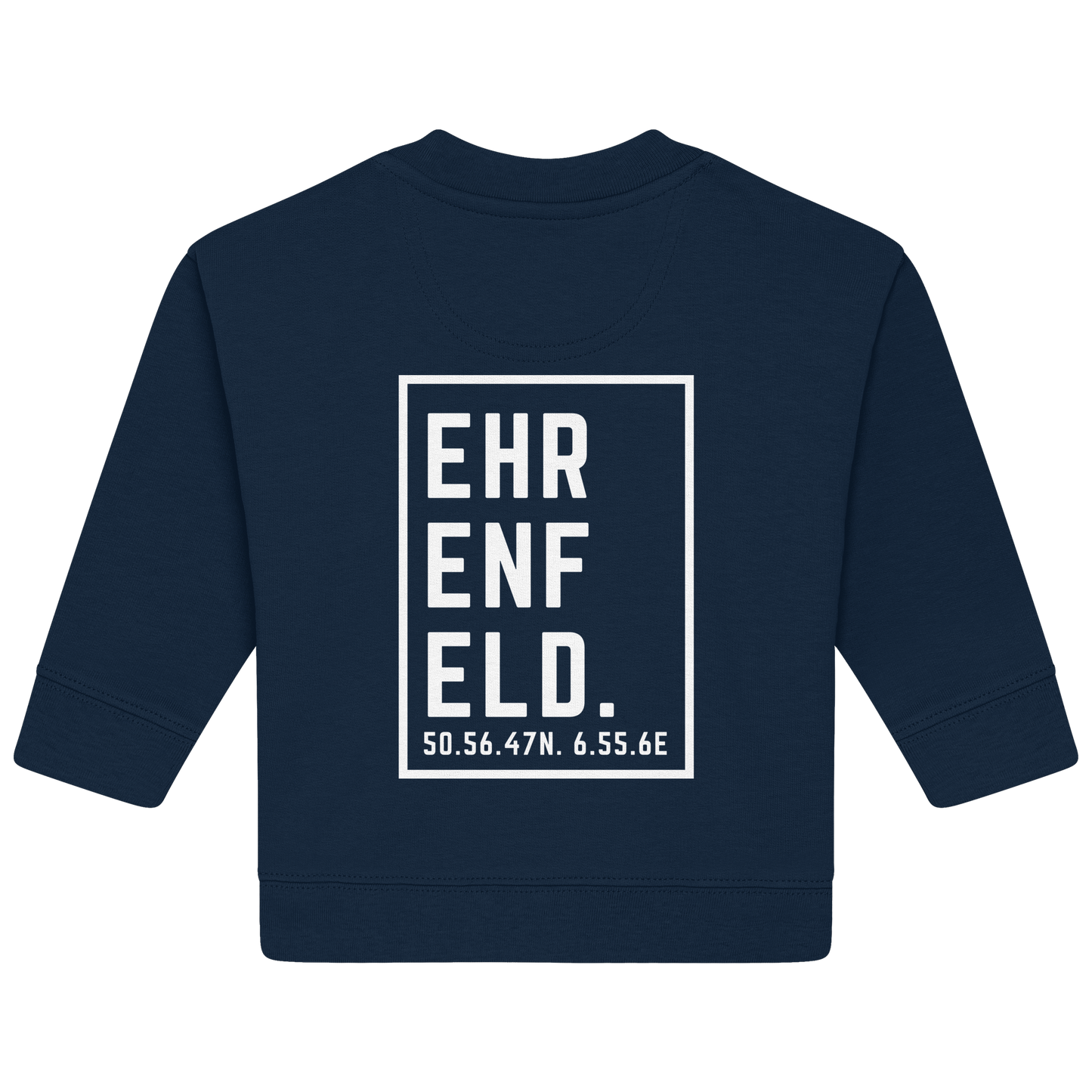 Ehrenfeld Koordinaten (großer Druck auf dem Rücken) - Baby Organic Sweatshirt
