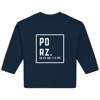 Porz Koordinaten (großer Druck Rücken) - Baby Organic Sweatshirt