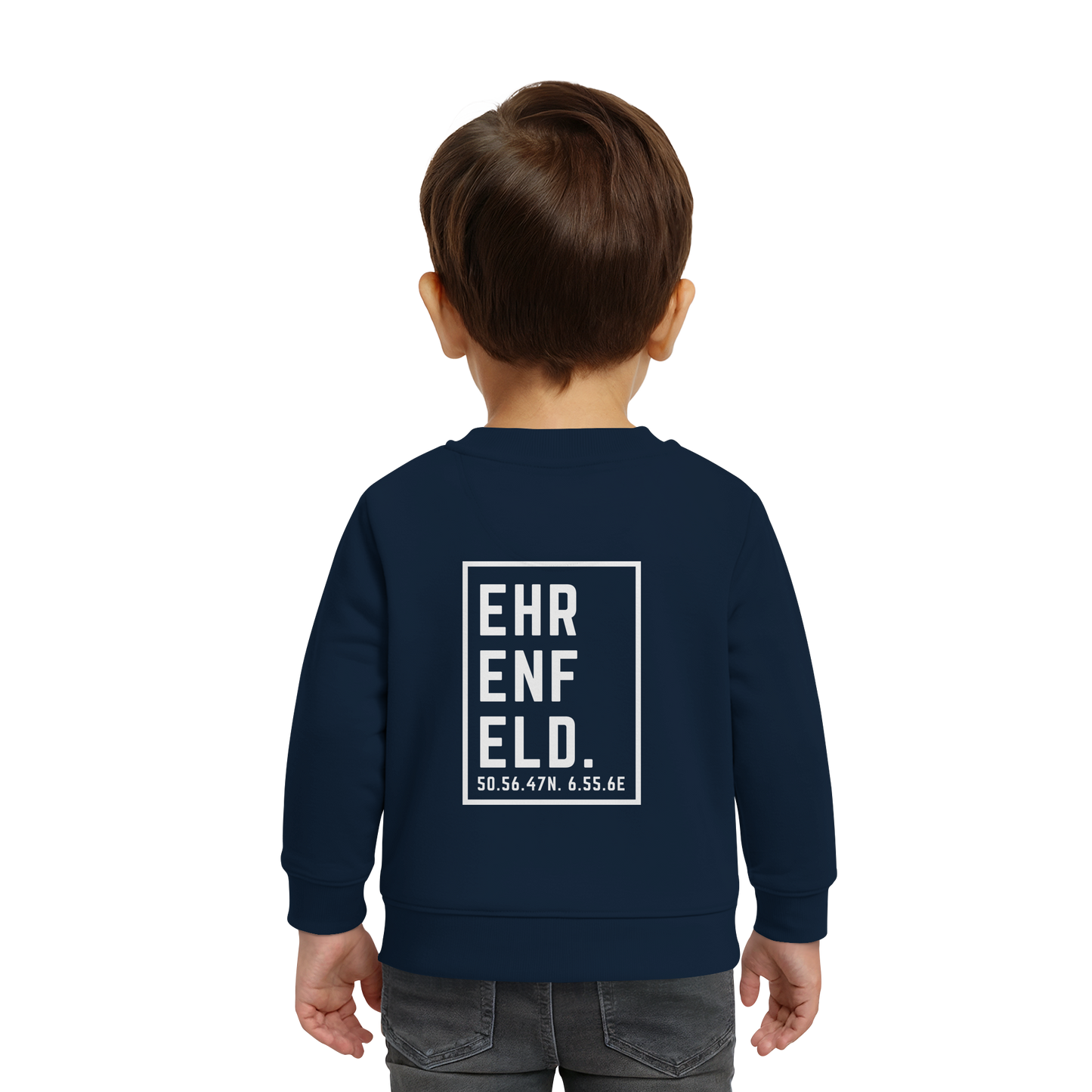 Ehrenfeld Koordinaten (großer Druck auf dem Rücken) - Baby Organic Sweatshirt