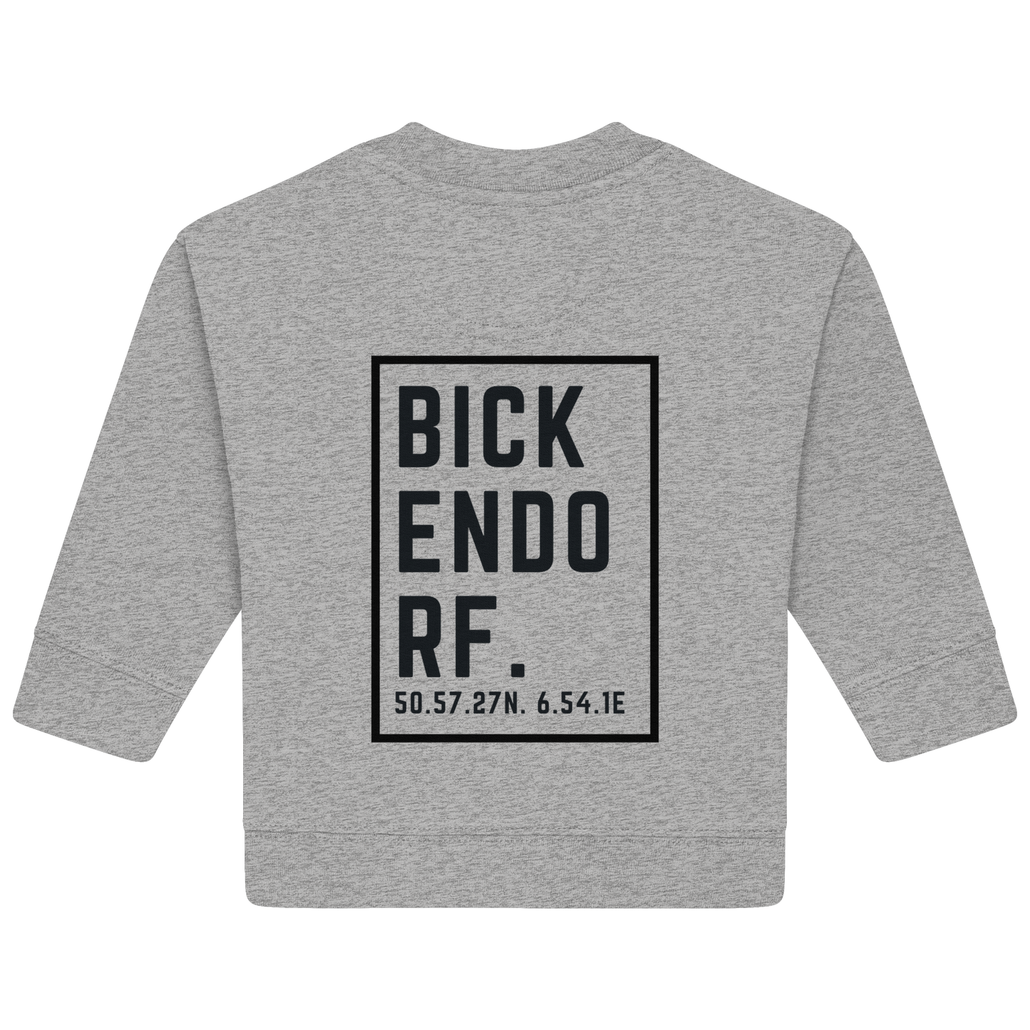 Bickendorf Koordinaten (großer Druck auf dem Rücken) - Baby Organic Sweatshirt