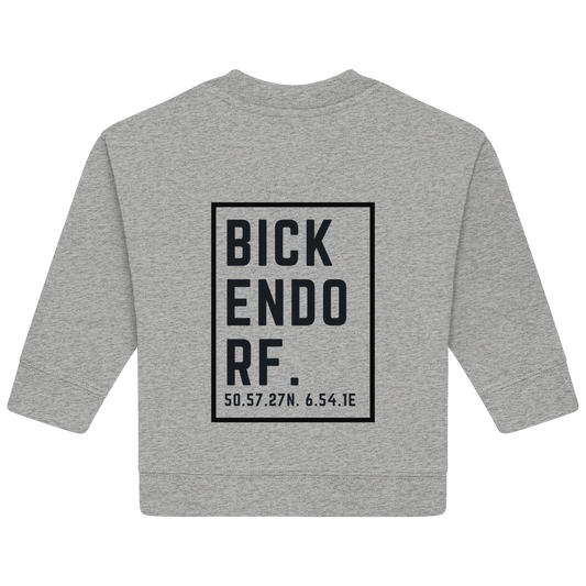 Bickendorf Koordinaten (großer Druck auf dem Rücken) - Baby Organic Sweatshirt